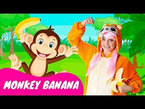 Monkey Banana Dance Challenge: Nursery Rhymes Song and Dance for Kids | Keiki Kids Songs