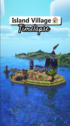 Minecraft Cozy Island Village Timelapse 🏡 #minecraft