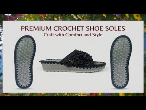 Crochet slippers sole base tutorial‪@comfortcrochet‬