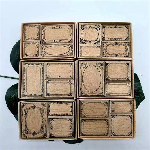 Vintage Frame Border Rubber Stamp Set: Card Making Scrapbooking Journal Tool - Etsy