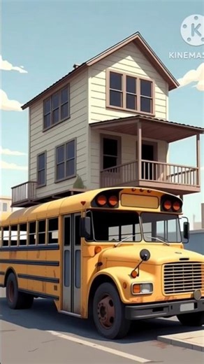 বাসের উপর দোতলা বাড়ি, গল্প🚎 #cartoon #animatedshort #facts #shortcartoon #moralstories