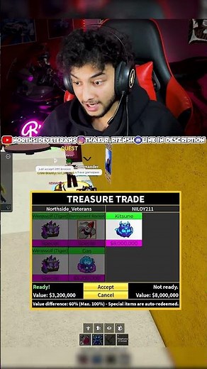 He Rejected My 600M Offer For KITSUNE?! 💀 (Blox Fruits)