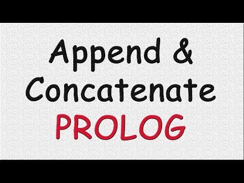 Append and Concatenate in prolog