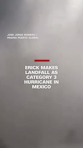 Hurricane Erick slammed into Mexico’s Oaxaca state as a dangerous Category 3 storm Thursday morning, unleashing powerful winds along the coast and spreading heavy rain over the region. #CNN #news #hurricaneerick #mexico