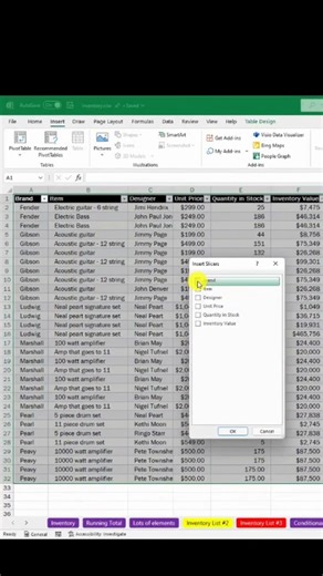 interactive filters in Excel 😊😊 #excel #computereducation #filters #exceltips