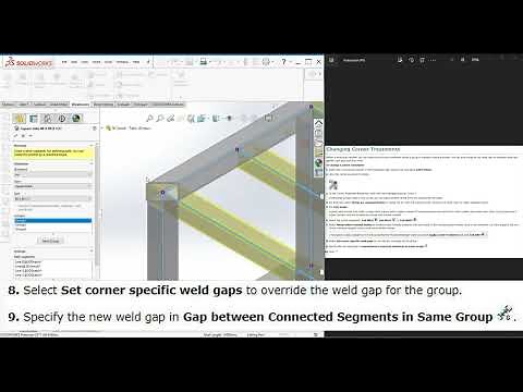 SolidWorks Weldment - Concept of Groups & Corner Treatment