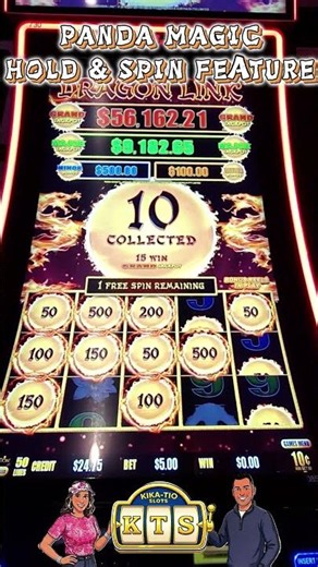 Hold & Spin Feature on DRAGON LINK PANDA MAGIC in Las Vegas! #slots #gambling #casino