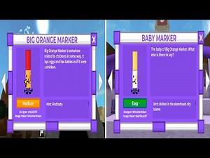 How to get BIG ORANGE MARKER + BABY MARKER in FIND THE MARKERS [NEW UPDATE] ROBLOX !