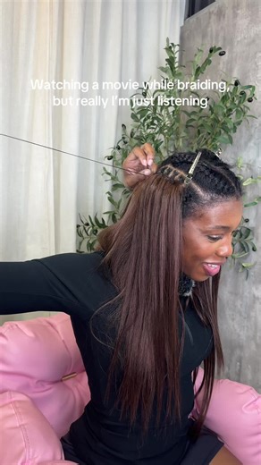 Braiding My Hair While Watching Movies