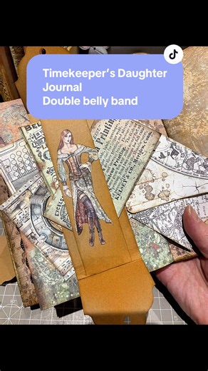 A belly band with a a few extras! An extra band to tuck ephemera plus ties to secure an envelope or journaling cards etc. #scrapbooking #journal #ephemera #interactive #bellyband