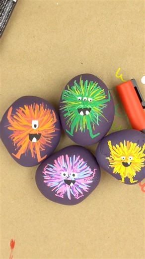 747K views · 3K reactions | Grab some Posca paint markers and make some of these fun rocks! https://twitchetts.com/2018/07/monster-rocks.html/ ~ #rockpainting #poscapaintpens #paintmarkers #monstercrafts #cutemonsters #poscapaint #stonepainting #paintedrocks #paintedstones | Construction Paper Crafts for Kids | Facebook