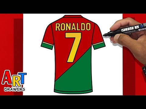 How to Draw Cristiano Ronaldo PORTUGAL | FIFA World Cup 2026 - FanArt Shirt 7 CR7