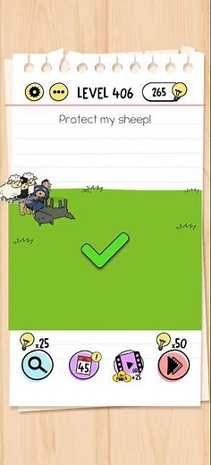 Brain Test Level 406 Solution & Walkthrough | Tricky Puzzles (Android & iOS Shorts)