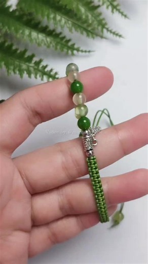 Square Knot Macrame Bracelet with Stone Beads DIY Tutorial