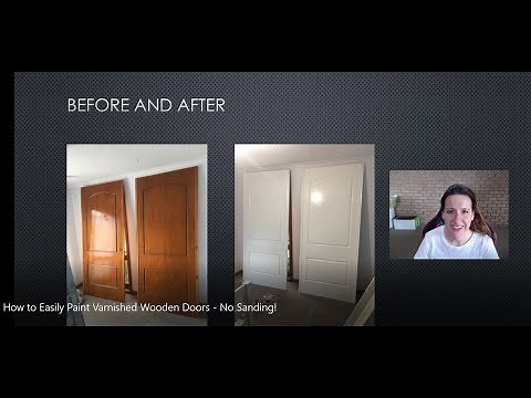 How to Paint Varnished Wooden Doors NO SANDING!