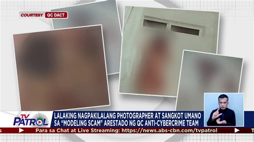 42K views · 365 reactions | Naaresto ng Quezon City Anti-cybercrime team ang isang lalaki na nagpakilalang photographer at sangkot umano sa isang "modeling scam." Para sa iba pang balita bisitahin ang news.abs-cbn.com | TV Patrol | Facebook