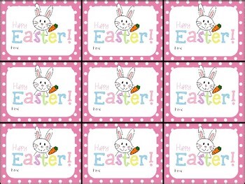 Easter Gift Tags for Candy & Treats – Printable Spring Tags for Kids & Teachers