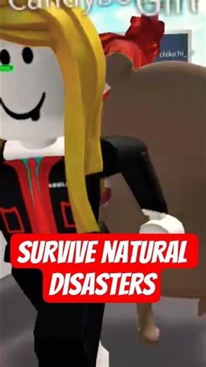Survive Natural Disasters #roblox #shorts #viral