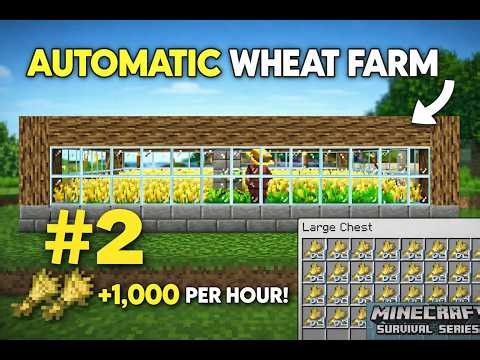 EASY AUTOMATIC CROP FARM - Minecraft Java Edition Tutorial