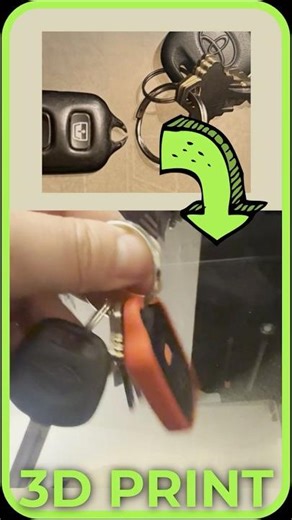 3D Print Car Remote Key Chain #bambu #3dprinting #bambulab #bambulabp1s