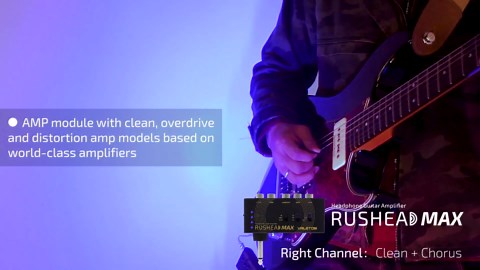 VALETON Guitar Headphone Amplifier Multi Effects Pocket Rechargeable Mini Practice Amplifier Rushead Max (Include 2 Additional Guitar Picks)