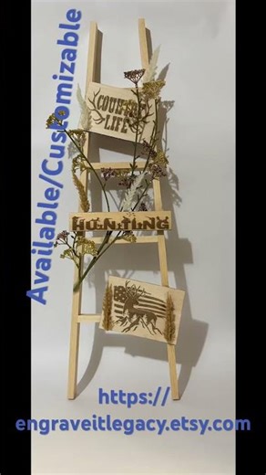Customizable wooden ladder display