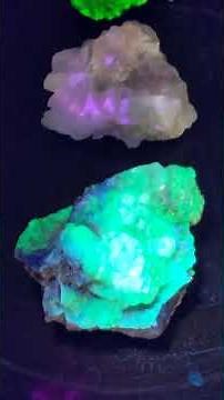 UV fluorescent hyalite opal and terlingua calcite