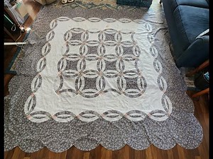 Double Wedding Ring / Hand quilting