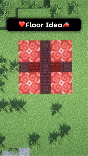 Simple Aesthetic Red Floor Design Idea In Minecraft! ❤️✨
