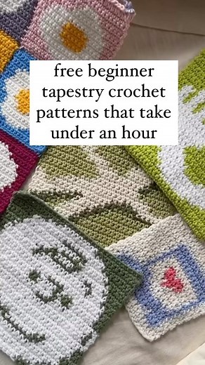 destiny franks on Instagram: "these are my most beginner friendly and quickest patterns !!! #crochet #tapestrycrochet #crochetersofinstagram"