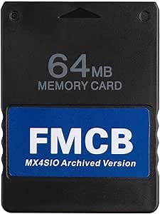 RGEEK Free Mcboot PS2 Memory Card: PS2 FMCB MX4ISO Card FreeMcBoot Archived Version Card for PS2 All Fat and Slim Consoles, Black