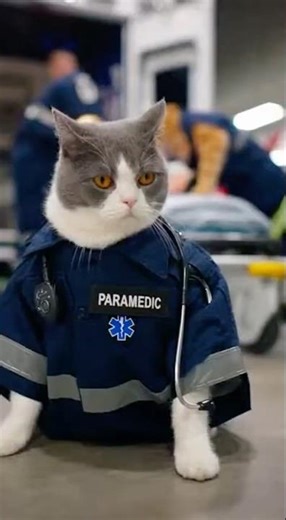 Cats in Paramedic Training | Stretchers, Vitals & Ambulance Drills