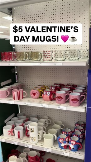 💖 NEW Valentine’s Day mugs just hit Target! So many cute designs to pick from and the ribbon handle one is my favorite 🎀 Such a fun little Valentine’s find! Linked in my bio to shop #target #valentinesday2026 #coffeemugs