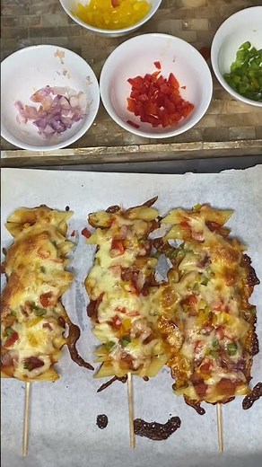 Instant Evening Snack// Pasta stick pizza// #shorts #youtubeshorts