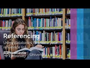 Using databases to create your referencing list