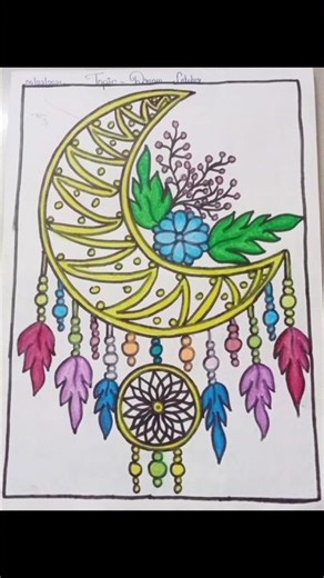Dream Catcher🌠|Easy beautiful drawing of DreamCatcher|oil pastel dreamCatcher|#trending#dreamcatcher