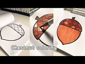 Winter Chestnut Coloring from the Fruits and Vegetables Coloring Book