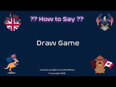 🎨 🎲 How to Pronounce Draw Game? (CORRECTLY) | Pronunciation Planet