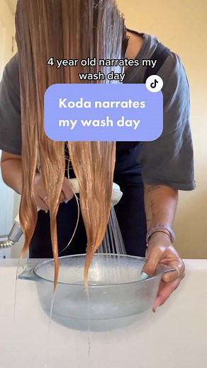 Toddler Narrates Mom's Wash Day Routine | Wavy Curly Hair