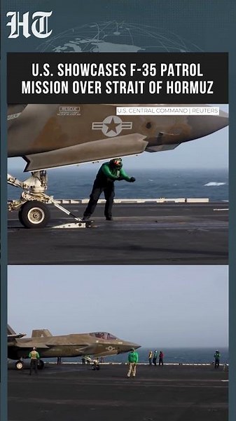 US Unveils F-35 Patrol Mission Over Strait Of Hormuz Amid Iran Standoff | #shorts