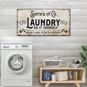Farmhouse Laundry Sign | Laundry Room Decor| Laundry Room Sign | Personalized Laundry Room Decor | Rustic Laundry Room Sign - Etsy