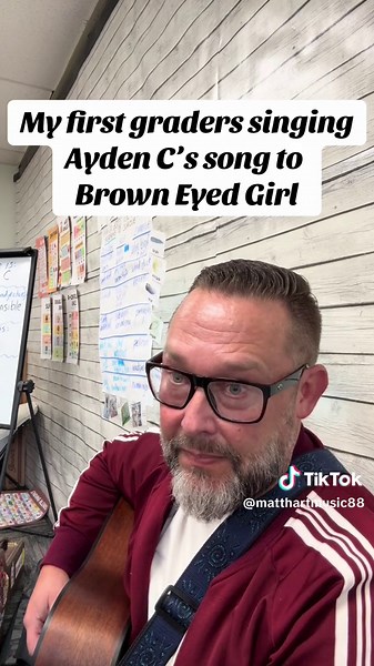 EVERYONE gets a song. The lyrics change, but the music stays the same. Each gets to hear wonderful words from classmates about how they’d describe them. We also find out about their own likes. They are each heard. So much going on here other than music. Please continue to share, like and comment. THEY LOVE HEARING FROM YOU!! If you’d like to support my class, I’d appreciate that: https://www.amazon.com/hz/wishlist/ls/1M021C8L6N8C7?ref_=wl_share #teach #teachersoftiktok #teacherlife #firstgrade #