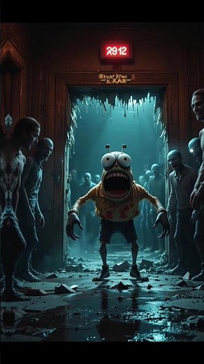 Terrifying SpongeBob Horror Scene – Alone in a Zombie Apocalypse!#spongebob #horror #creepy