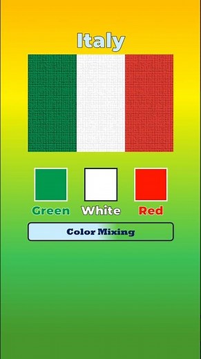 Italy Flag Colors Explained 🎨🇮🇹 | Color Mix Result #shorts #italy #colormixing