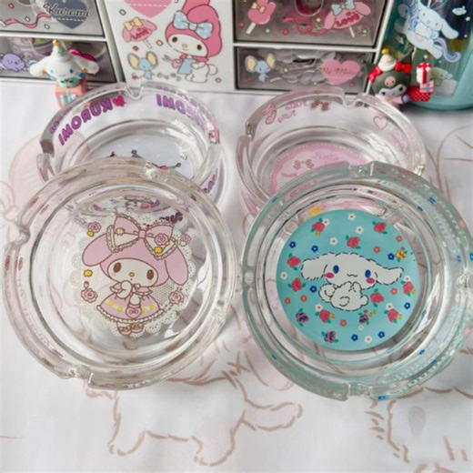 Hello Kitty Glass Ashtray – Kawaii Home Decor - Etsy