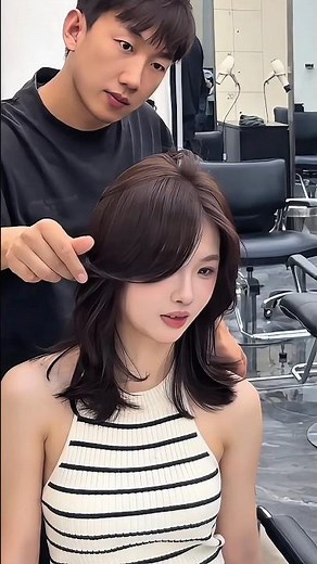 Step-By-Step Wispy Side Bangs Tutorial! ✂️✨#Hairstyle#Haircut#SideBangs#FaceFraming#HalfUpPonytail