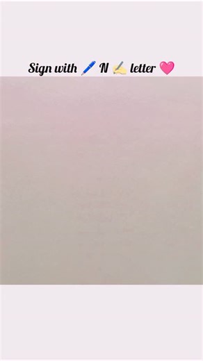 Art Line on Instagram: "How to sign with 🖊️ N 🩷 letter 💖? . . .#signature"