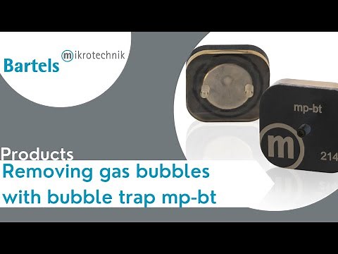 Removing gas bubbles with bubble trap mp-bt