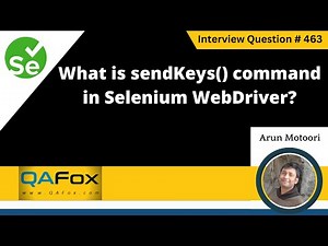 What is sendKeys() command in Selenium WebDriver (Selenium Interview Question #463)