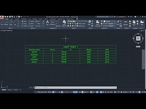 part 22 : Table command & edit table command in autocad
